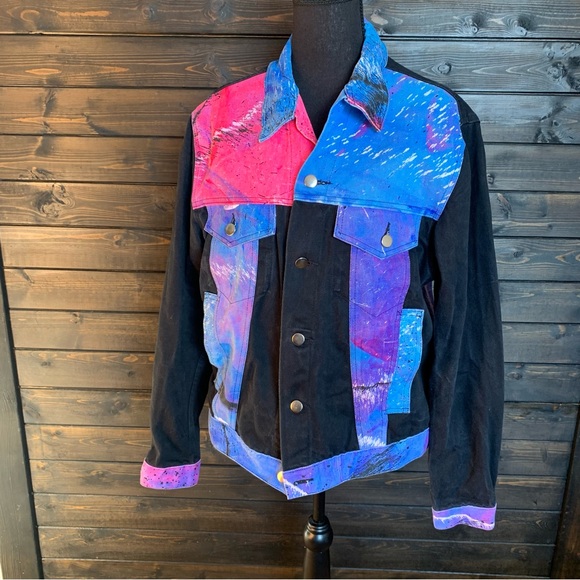 Vintage Jackets & Blazers - Chromaphobia Neon Custom Jacket
